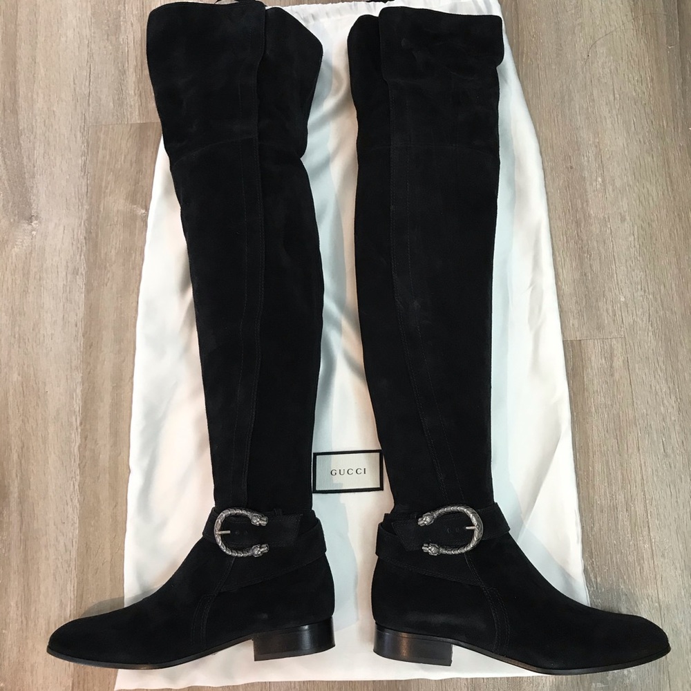 Gucci over the knee boots